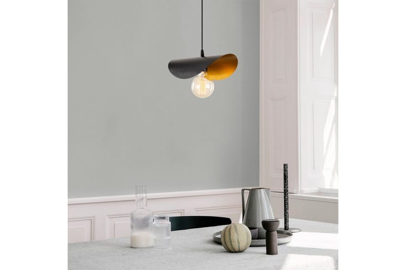 Kattokruunu Sugana Kaareva Musta / Kulta - Musta / Kulta - Valaistus - Sisävalaistus & lamput - Erikoisvalaisin - Riisipaperivalaisin