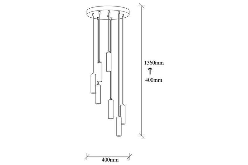 Kattokruunu Tembra Seven Vintage - Kulta - Valaistus - Sisävalaistus & lamput - Erikoisvalaisin - Riisipaperivalaisin