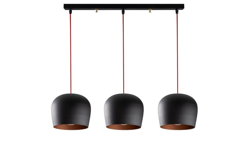 Kattokruunu Zana Musta / Punainen Vaakasuora Kolme - Punainen/Musta - Valaistus - Sisävalaistus & lamput - Erikoisvalaisin - Riisipaperivalaisin