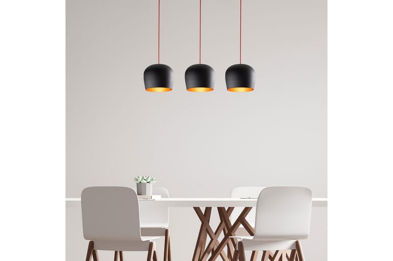 Kattokruunu Zana Musta / Punainen Vaakasuora Kolme - Punainen/Musta - Valaistus - Sisävalaistus & lamput - Erikoisvalaisin - Riisipaperivalaisin