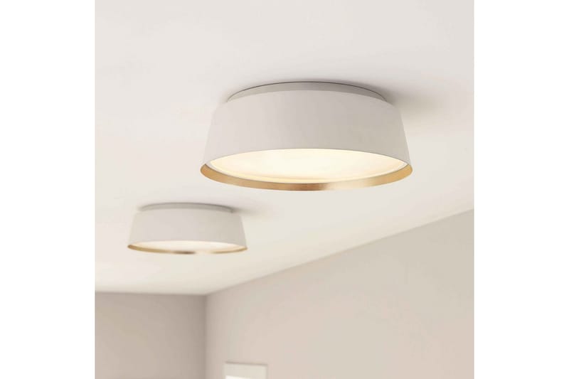 Kattopinta-asennus Feiss Asher Mattavalkoinen ja kulta - Mattavalkoinen ja kulta - Valaistus - Sisävalaistus & lamput - Erikoisvalaisin - Tiffanylamppu