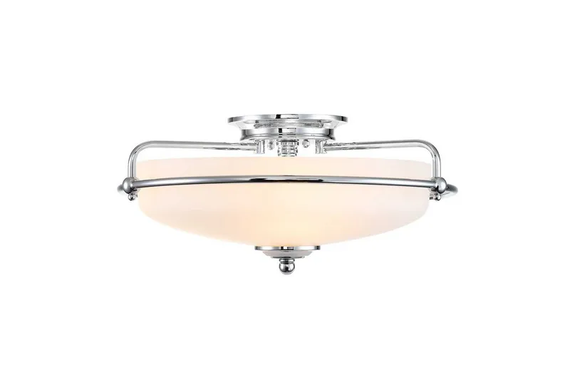 Kattopinta-asennus Quoizel Griffin Kiillotettu kromi - Kiillotettu kromi - Valaistus - Sisävalaistus & lamput - Erikoisvalaisin - Tiffanylamppu