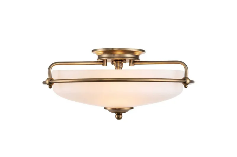 Kattopinta-asennus Quoizel Griffin Patinoitu messinki, Patinoitu messinki