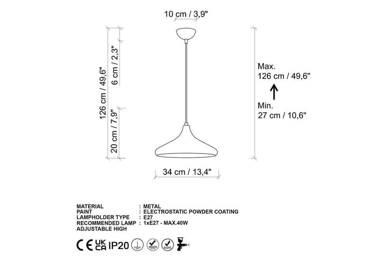 Kattovalaisin Argentubay Kulta - Kulta - Valaistus - Sisävalaistus & lamput - Erikoisvalaisin - Riisipaperivalaisin