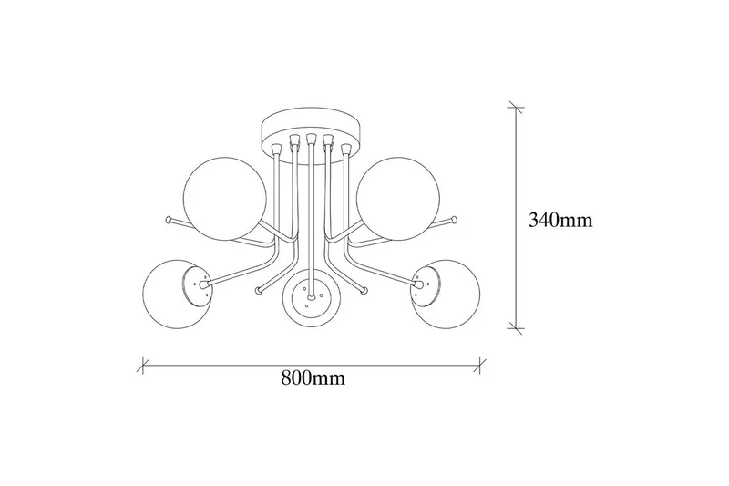 Kattovalaisin Bhika Masafumie Viisi Kulta / Valkoinen - Kulta/Valkoinen - Valaistus - Sisävalaistus & lamput - Erikoisvalaisin - Tiffanylamppu