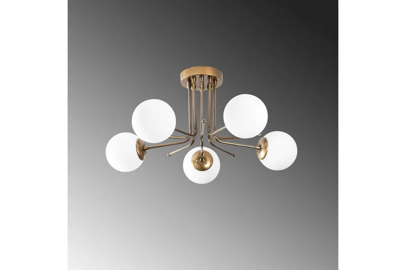 Kattovalaisin Bhika Masafumie Viisi Kulta / Valkoinen - Kulta/Valkoinen - Valaistus - Sisävalaistus & lamput - Erikoisvalaisin - Tiffanylamppu