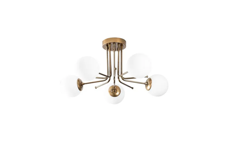 Kattovalaisin Bhika Masafumie Viisi Kulta / Valkoinen - Kulta/Valkoinen - Valaistus - Sisävalaistus & lamput - Erikoisvalaisin - Tiffanylamppu