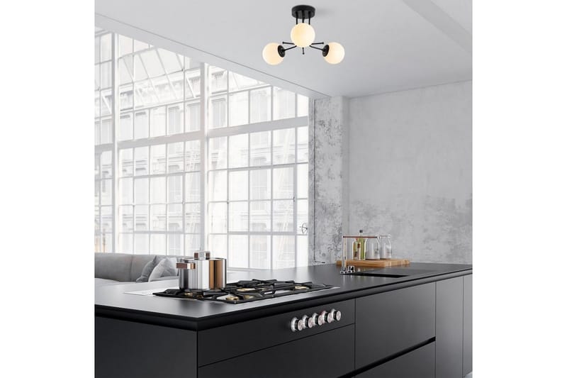 Kattovalaisin Bhika Musta - Musta - Valaistus - Sisävalaistus & lamput - Erikoisvalaisin - Riisipaperivalaisin