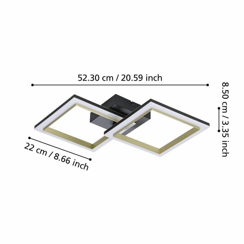 Kattovalaisin Calliera - 525x310 mm - Valaistus - Sisävalaistus & lamput - Erikoisvalaisin - Tiffanylamppu