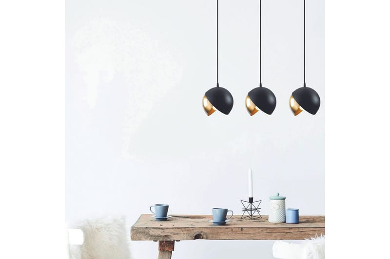 Kattovalaisin Dalenor Musta / Kulta Kolme pistorasiaa - Kolme pistorasiaa - Valaistus - Sisävalaistus & lamput - Erikoisvalaisin - Riisipaperivalaisin