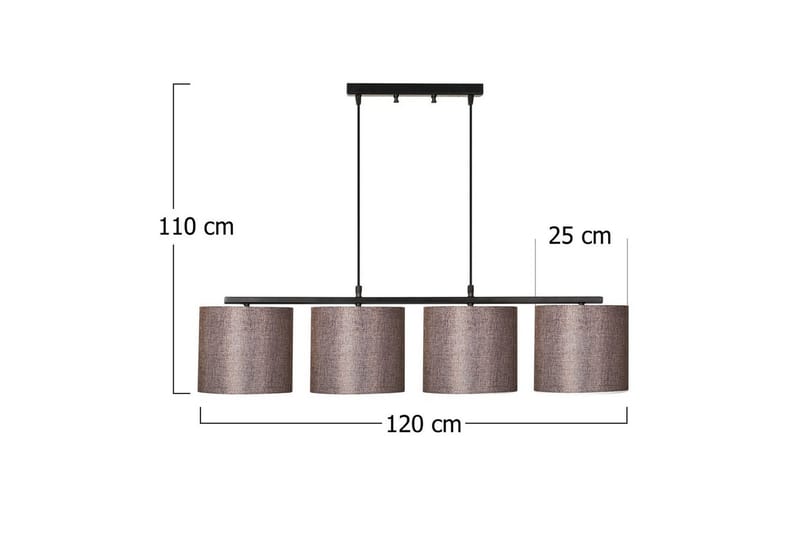 Kattovalaisin Donria Musta / Ruskea - Ruskea/Musta - Valaistus - Sisävalaistus & lamput - Erikoisvalaisin - Riisipaperivalaisin
