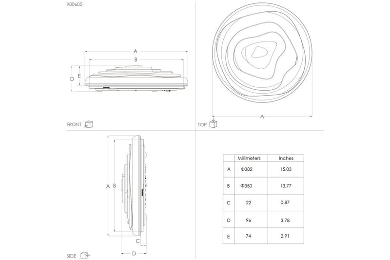 Kattovalaisin Eglo Battistona 380 mm - Valkoinen - Valaistus - Sisävalaistus & lamput - Erikoisvalaisin - Tiffanylamppu