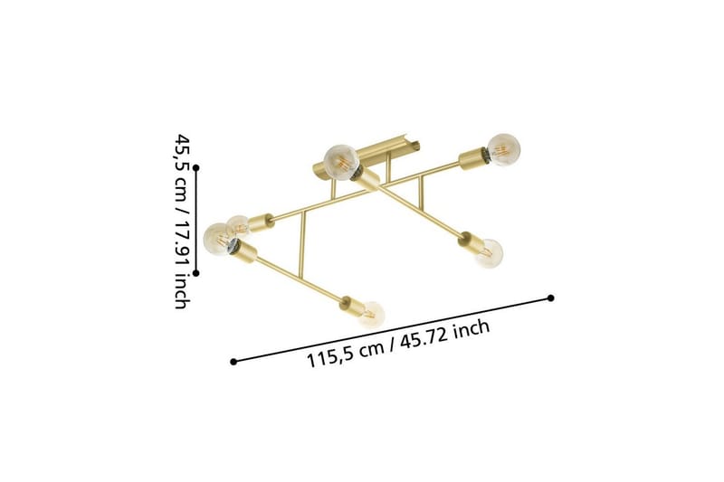 Kattovalaisin Eglo Belsiana 1 6 Lamppua - Messinki - Valaistus - Sisävalaistus & lamput - Erikoisvalaisin - Tiffanylamppu