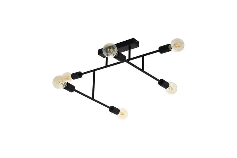Kattovalaisin Eglo Belsiana 6 lamppua, Musta