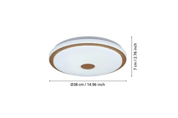 Kattovalaisin Eglo Lanciano 1 380 mm - Valkoinen/Ruskea - Valaistus - Sisävalaistus & lamput - Olohuoneen valaisin