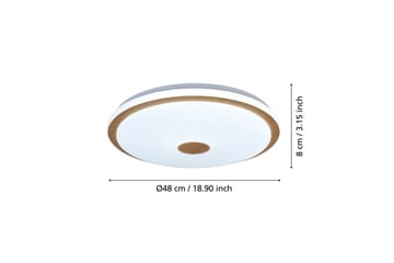 Kattovalaisin Eglo Lanciano 1 480 mm - Valkoinen/Ruskea - Valaistus - Sisävalaistus & lamput - Olohuoneen valaisin