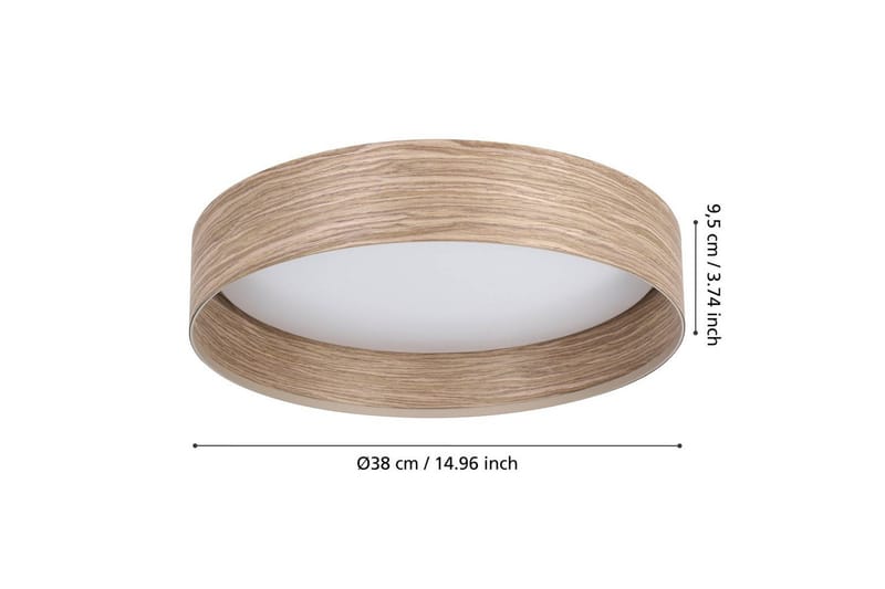 Kattovalaisin Eglo Luppineria Ø380 mm Hiekanvärinen, Valkoinen Ruskea - Valkoinen/Ruskea - Valaistus - Sisävalaistus & lamput - Erikoisvalaisin - Tiffanylamppu