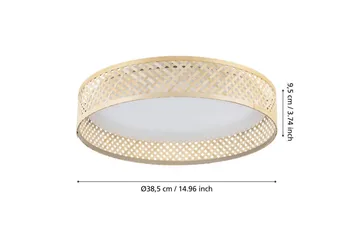Kattovalaisin Eglo Luppineria Ø380 mm valkoinen ruskea - Valkoinen/Ruskea - Valaistus - Sisävalaistus & lamput - Olohuoneen valaisin