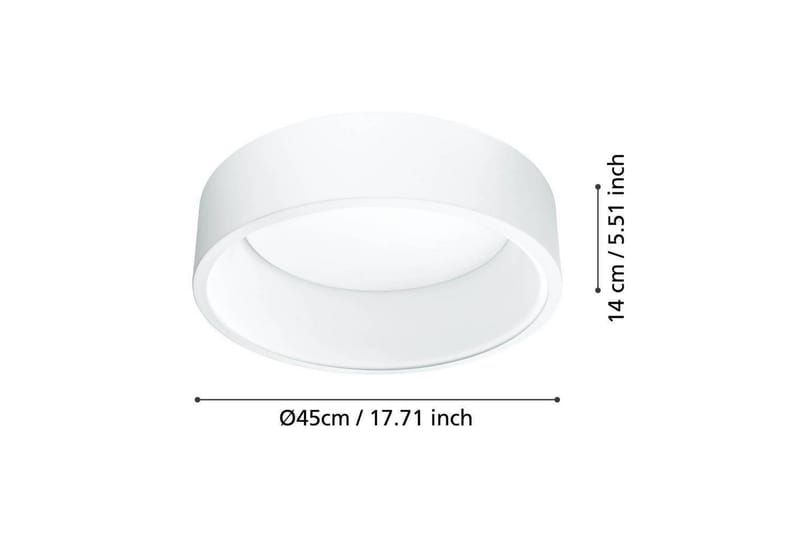 Kattovalaisin Eglo Marghera 45 cm, Valkoinen - 45 cm, Valkoinen - Valaistus - Sisävalaistus & lamput - Erikoisvalaisin - Tiffanylamppu