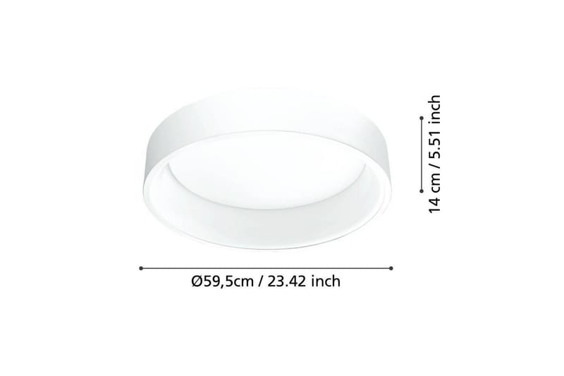 Kattovalaisin Eglo Marghera 59,5 cm, Valkoinen - 59,5 cm, Valkoinen - Valaistus - Sisävalaistus & lamput - Erikoisvalaisin - Tiffanylamppu