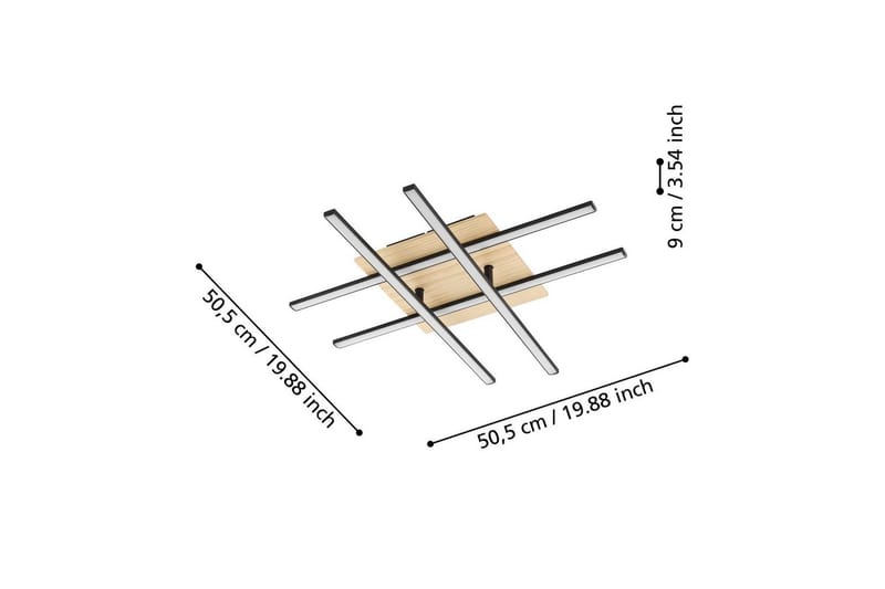 Kattovalaisin Eglo Marinello 1 - Musta/Ruskea - Valaistus - Sisävalaistus & lamput - Erikoisvalaisin - Tiffanylamppu