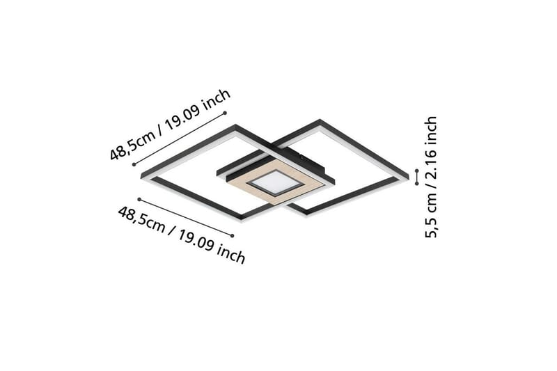 Kattovalaisin Eglo Marinello - Musta/Ruskea - Valaistus - Sisävalaistus & lamput - Erikoisvalaisin - Riisipaperivalaisin