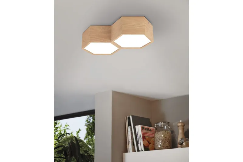 Kattovalaisin Eglo Mirlas 2 Lamppua - Valkoinen/Ruskea - Valaistus - Sisävalaistus & lamput - Erikoisvalaisin - Riisipaperivalaisin