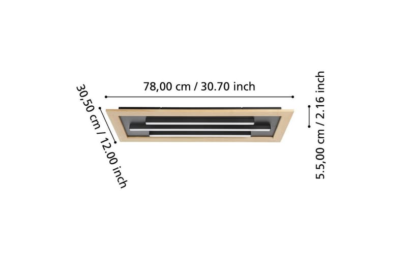Kattovalaisin Eglo Tirrenara 780x305 mm - Musta/Ruskea - Valaistus - Sisävalaistus & lamput - Erikoisvalaisin - Tiffanylamppu