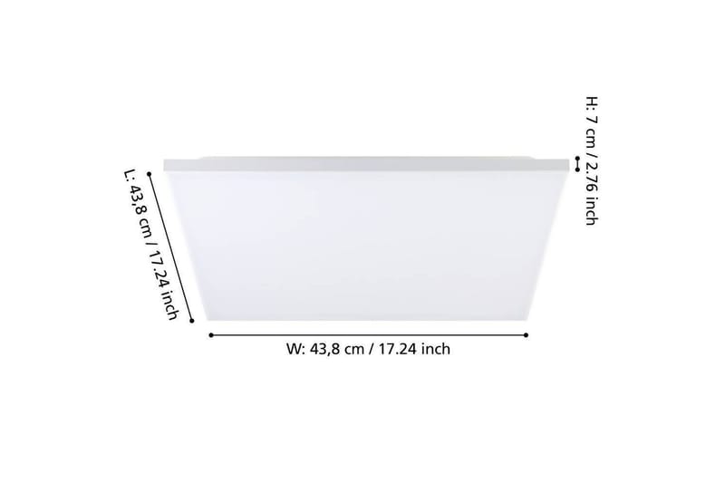 Kattovalaisin Eglo Trupiana Vit 437x437 mm - 437x437 mm - Valaistus - Sisävalaistus & lamput - Erikoisvalaisin - Tiffanylamppu