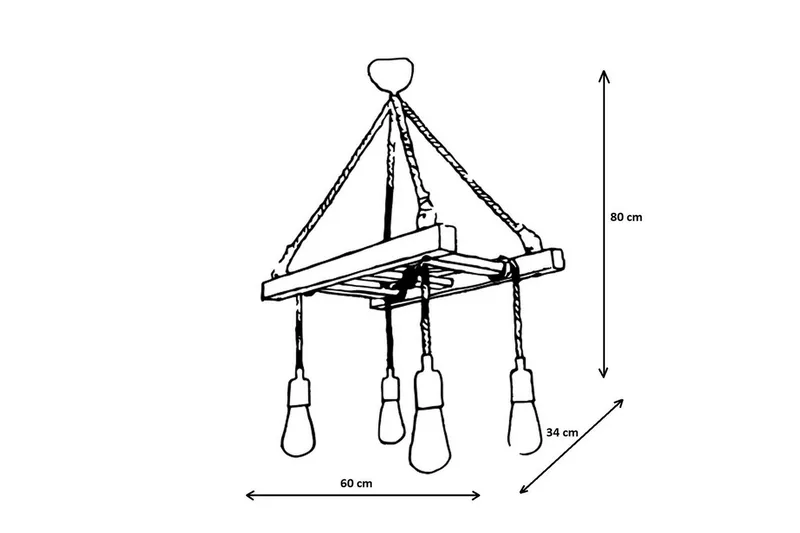 Kattovalaisin Eluna Pähkinä - Ruskea - Valaistus - Sisävalaistus & lamput - Erikoisvalaisin - Riisipaperivalaisin