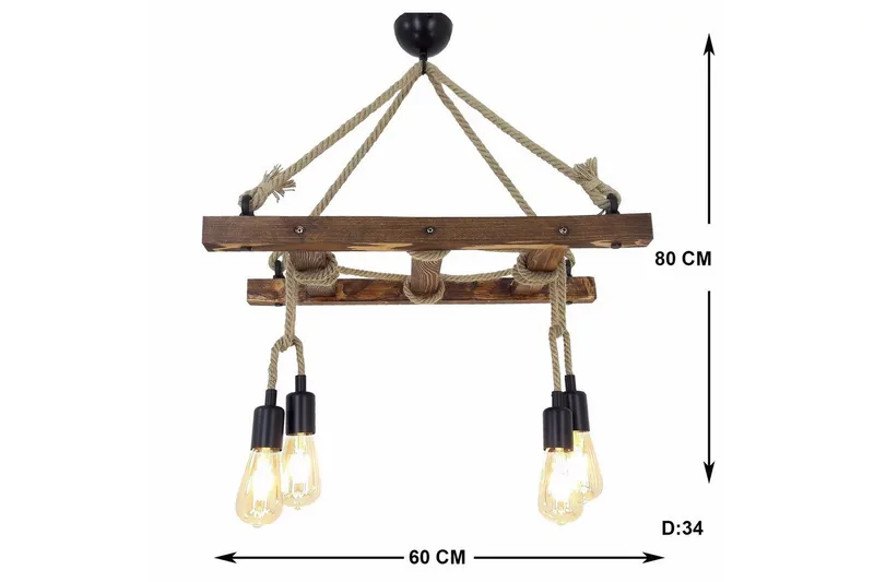 Kattovalaisin Eluna Pähkinä - Ruskea - Valaistus - Sisävalaistus & lamput - Erikoisvalaisin - Riisipaperivalaisin