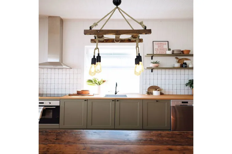 Kattovalaisin Eluna Pähkinä - Ruskea - Valaistus - Sisävalaistus & lamput - Erikoisvalaisin - Riisipaperivalaisin