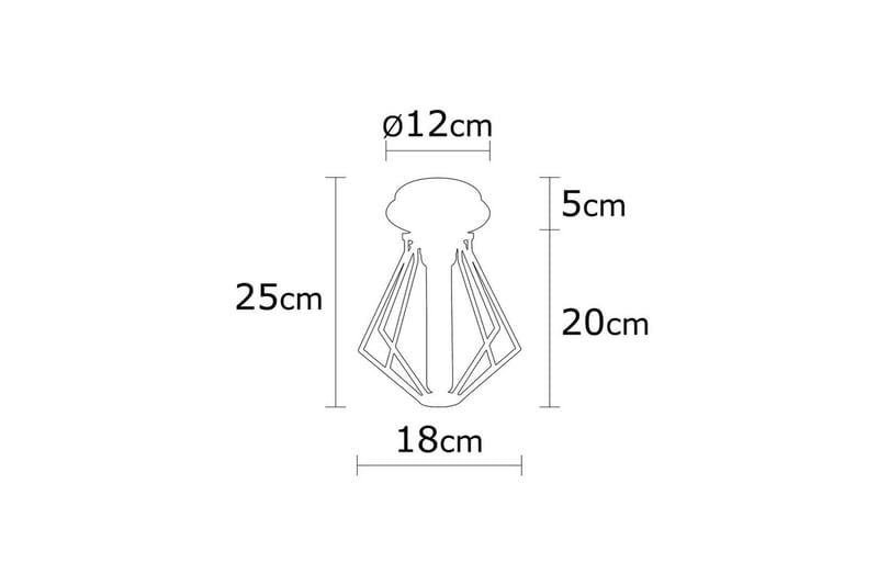 Kattovalaisin Hillmere Musta - Musta - Valaistus - Sisävalaistus & lamput - Erikoisvalaisin - Riisipaperivalaisin