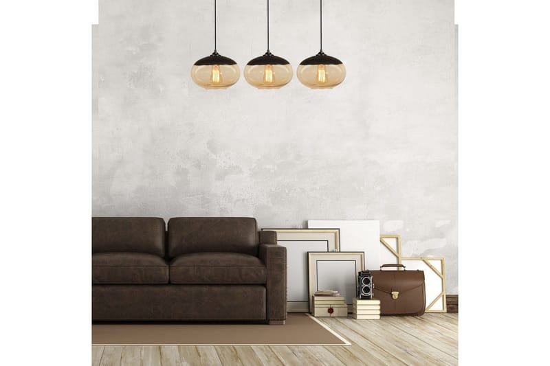 Kattovalaisin Jeba kolme musta / hunaja - Musta - Valaistus - Sisävalaistus & lamput - Erikoisvalaisin - Riisipaperivalaisin