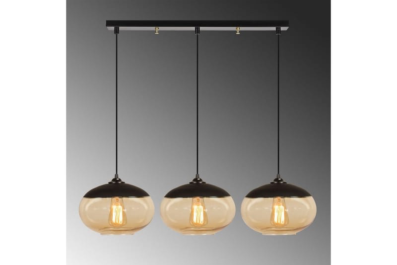 Kattovalaisin Jeba kolme musta / hunaja - Musta - Valaistus - Sisävalaistus & lamput - Erikoisvalaisin - Riisipaperivalaisin