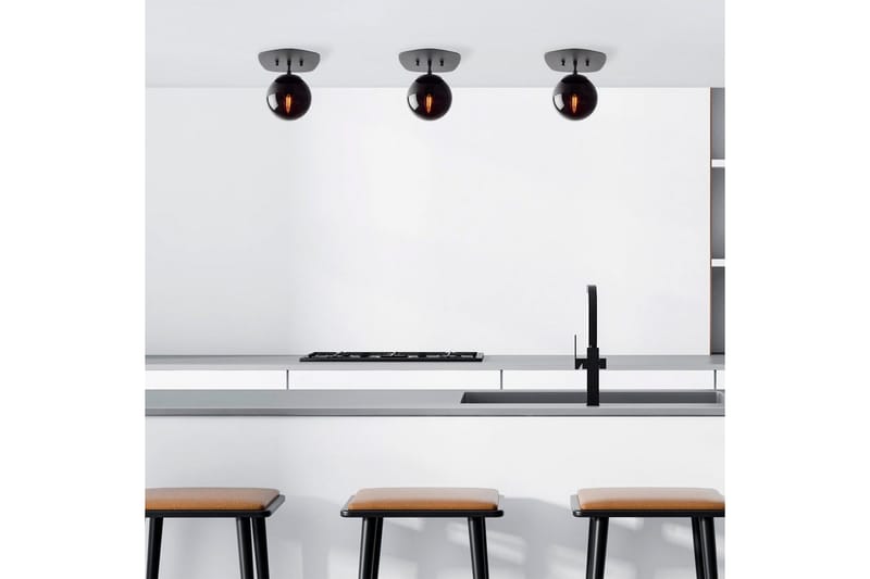 Kattovalaisin Kaivo (20 x 25 x 25 cm) Musta - Musta - Valaistus - Sisävalaistus & lamput - Erikoisvalaisin - Tiffanylamppu