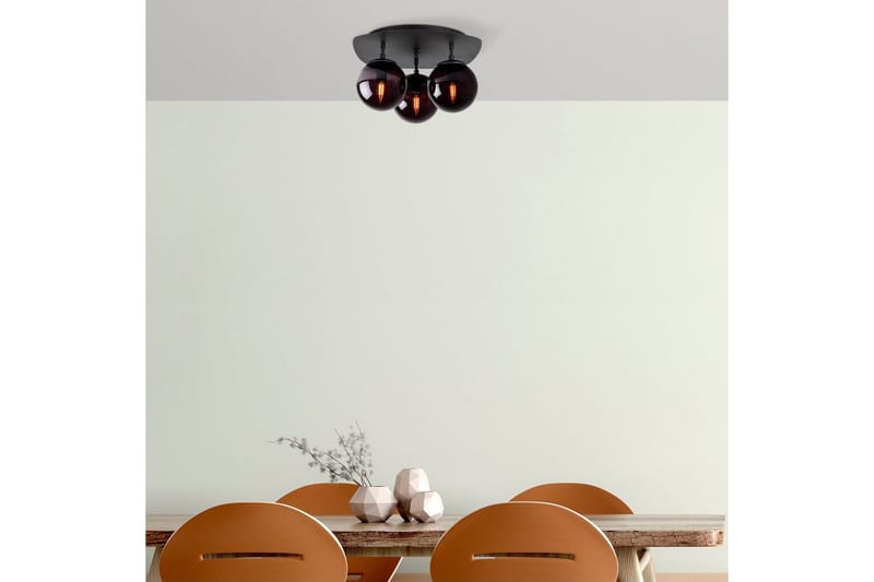 Kattovalaisin Kolminkertainen Kaivo Musta - Musta - Valaistus - Sisävalaistus & lamput - Erikoisvalaisin - Tiffanylamppu