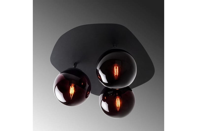 Kattovalaisin Kolminkertainen Kaivo Musta - Musta - Valaistus - Sisävalaistus & lamput - Erikoisvalaisin - Tiffanylamppu