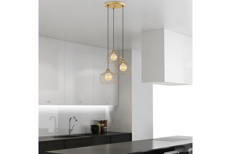 Kattovalaisin Meron Kiiltävä Kulta Ympyrä - Kulta - Valaistus - Sisävalaistus & lamput - Erikoisvalaisin - Riisipaperivalaisin