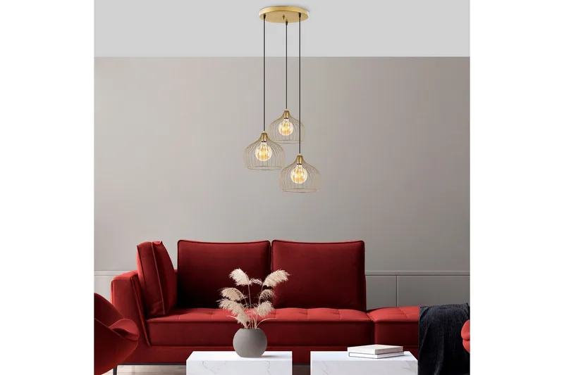 Kattovalaisin Meron Kiiltävä Kulta Ympyrä - Kulta - Valaistus - Sisävalaistus & lamput - Erikoisvalaisin - Riisipaperivalaisin