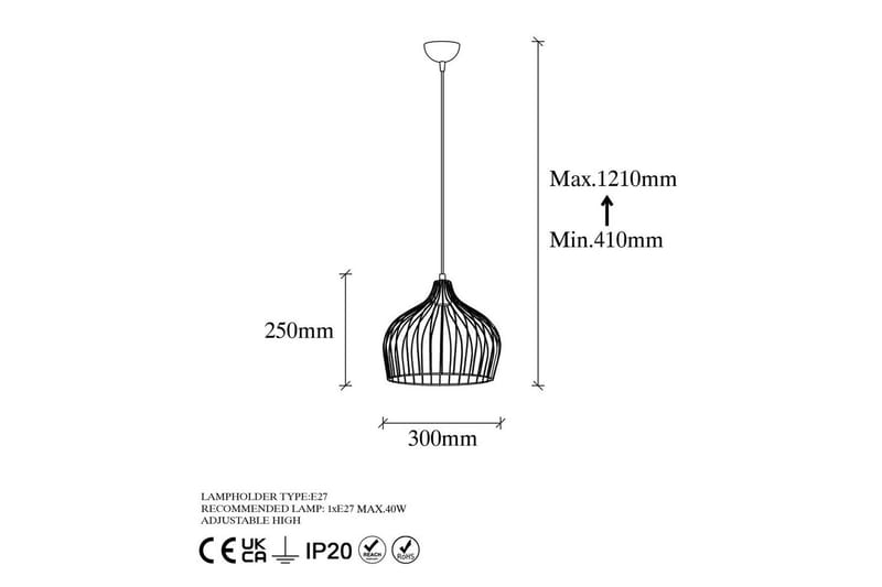 Kattovalaisin Meron Yksi Kiiltävä Kulta - Kulta - Valaistus - Sisävalaistus & lamput - Erikoisvalaisin - Riisipaperivalaisin
