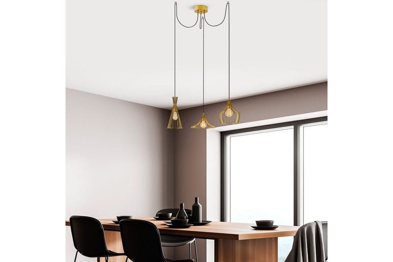 Kattovalaisin Mesopotamia Kulta - Kulta - Valaistus - Sisävalaistus & lamput - Erikoisvalaisin - Riisipaperivalaisin