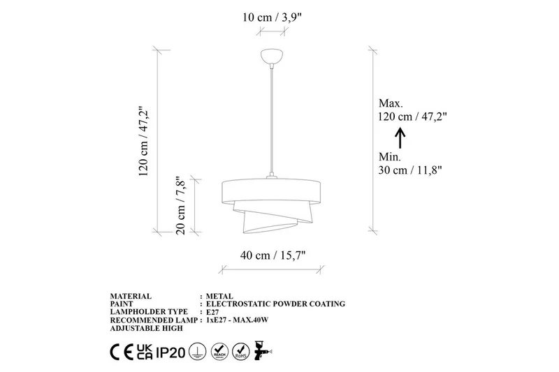 Kattovalaisin Miwako Musta - Musta - Valaistus - Sisävalaistus & lamput - Erikoisvalaisin - Riisipaperivalaisin