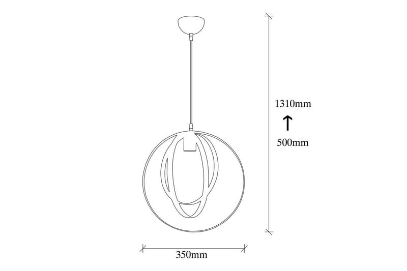 Kattovalaisin Munel Musta - Musta - Valaistus - Sisävalaistus & lamput - Erikoisvalaisin - Riisipaperivalaisin