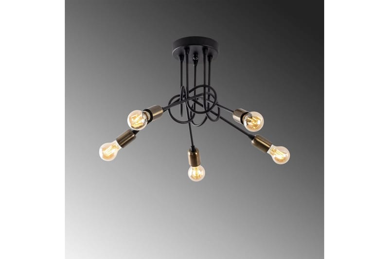 Kattovalaisin Ranju Musta / Antiikkinen Viisi Pistoketta - Viisi Pistoketta - Valaistus - Sisävalaistus & lamput - Erikoisvalaisin - Riisipaperivalaisin