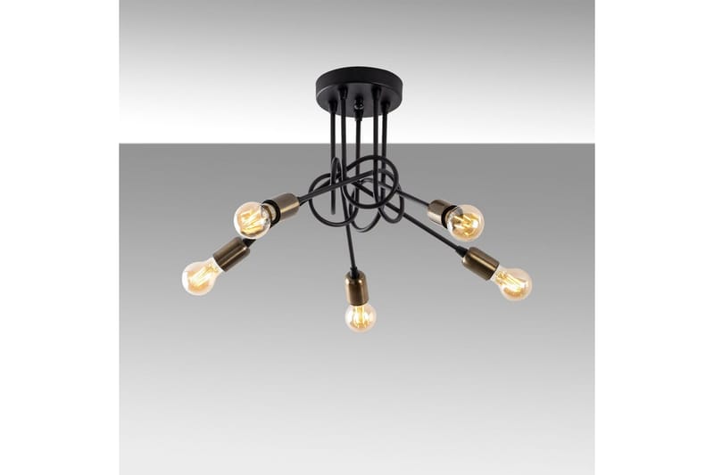 Kattovalaisin Ranju Musta / Antiikkinen Viisi Pistoketta - Viisi Pistoketta - Valaistus - Sisävalaistus & lamput - Erikoisvalaisin - Riisipaperivalaisin