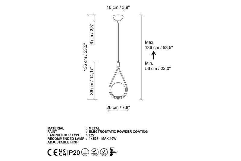 Kattovalaisin Ranpal Single Kulta - Kulta - Valaistus - Sisävalaistus & lamput - Erikoisvalaisin - Riisipaperivalaisin
