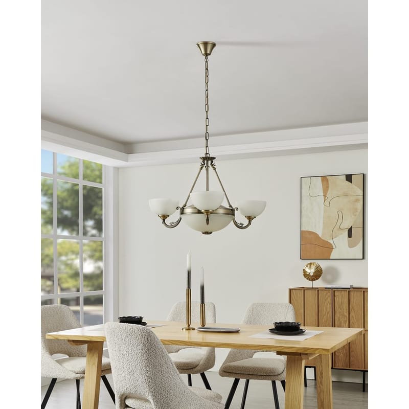 Kattovalaisin Savoy kolmella lampulla - 74 cm - Valaistus - Sisävalaistus & lamput - Erikoisvalaisin - Riisipaperivalaisin