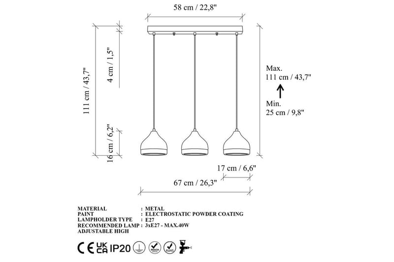 Kattovalaisin Soodni Kolme Horisontti Musta - Musta - Valaistus - Sisävalaistus & lamput - Erikoisvalaisin - Riisipaperivalaisin