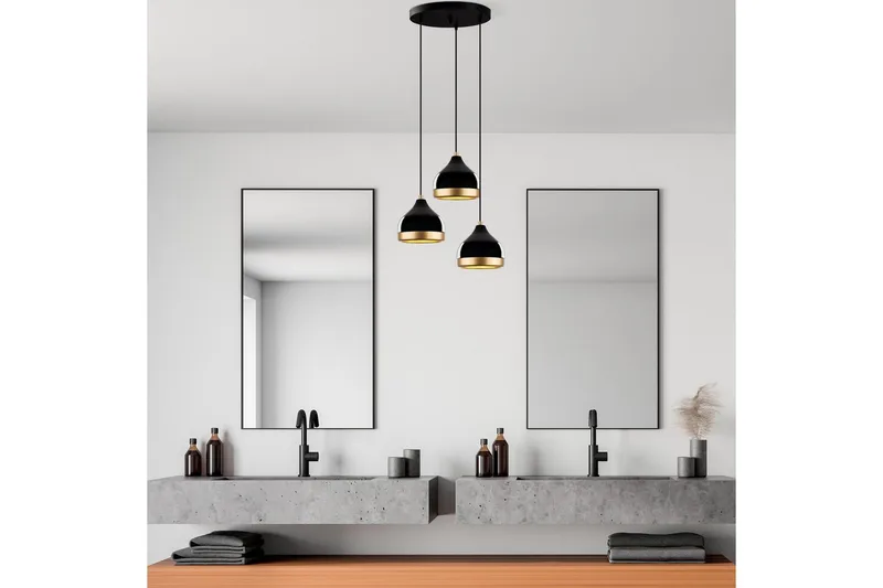 Kattovalaisin Soodni Kolme Ympyrää Musta - Musta - Valaistus - Sisävalaistus & lamput - Erikoisvalaisin - Riisipaperivalaisin